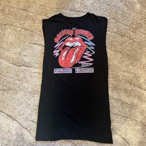 H&M Rolling Stones Shirt Dress Size XS